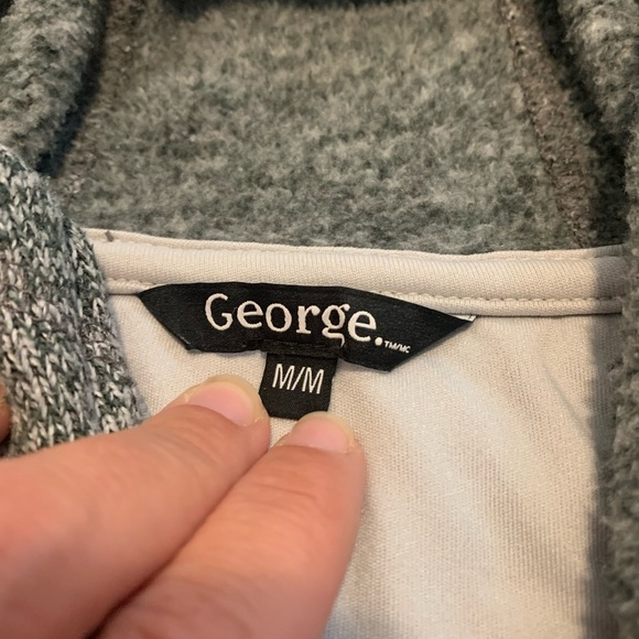 💛 George Women's Heather Grey Full-Zip Fleece Hoodie M/M - Picture 3 of 6
